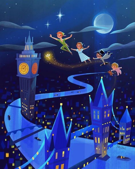 Joey Chou Disney Peter Pan Joey Chou, Vintage Disney Art, Peter Pans, Disney Mignon, Deco Disney, Idee Babyshower, Animation Disney, 동화 삽화, Mary Blair