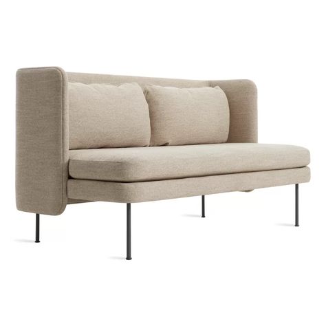 Armless Loveseat, Sofa Size, Bachelor Pad, Blu Dot, Linen Upholstery, Modern Sofa, Steel Legs, The Queen, Sofa Furniture