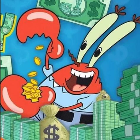 Mr Krabs Money, Mr Krabs Spongebob, Spongebob Iphone Wallpaper, Alphabet Crafts Preschool, Spongebob Painting, Spongebob Square, Money On Pinterest, Mr Krabs, Spongebob Wallpaper