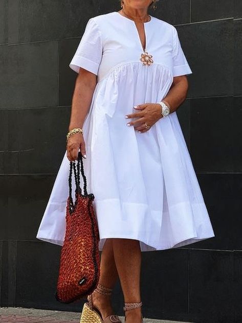 Classic Mom Outfits, Shirt Dresses For Women Classy, Linen Dresses Elegant, Linen Dress Outfit, Printed Linen Dress, White Dress Short, Wow Dresses, Elegant Shirt Dress, Linen Dress Pattern