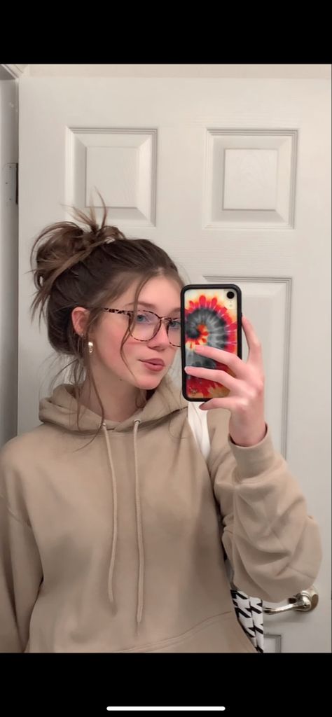 beige, brown, messy bun, glasses Wearing Glasses, Eden, Gold