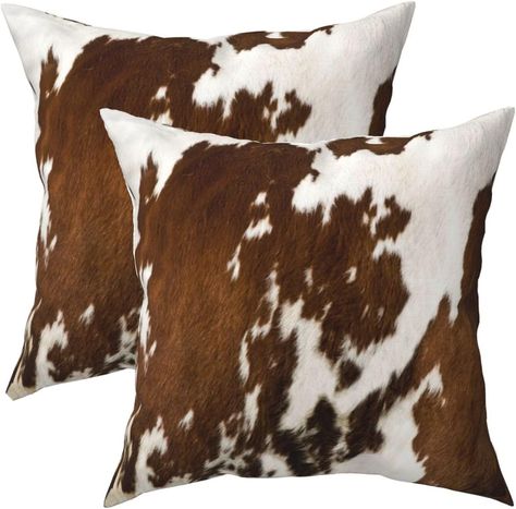 Sofa Bed Room, Western Throw Pillows, Western Pillows, Cowhide Pillows, Outdoor Furniture Decor, Outdoor Couch, House Decor Rustic, Printed Pillowcases, Sofa Throw Pillows