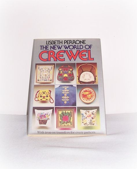 Vintage 1975 Random House Book "The New World of Crewel" With Iron-On Transfers… Vintage Crewel, Vintage Needlework, Color Pages, The New World, The Unicorn, Iron On Transfer, Rare Books, Pattern Books, Hardcover Book