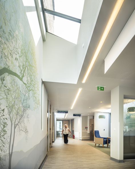 Y Bwthyn Hospice Macmillan Palliative Care Unit Healing Architecture, Hospital Corridor, Residential Care Home, Care Homes, Hospice Care, Care Hospital, Palliative Care, Hospital Design, Care Home