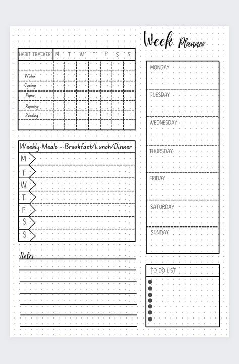 Pin on take note & keep track Online Bullet Journal, Habit Tracker Weekly, Bullet Journal Week, Happy Planner Free Printable, Tracker Bullet Journal, Weekly Planner Inserts, Habit Tracker Bullet Journal, Weekly Organization, Teacher Planner