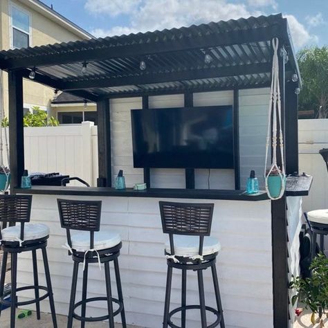 Back Yard Bar - Etsy Diy Outdoor Bar Plans, Bar Plans Diy, Outdoor Bar Plans, Yard Bar, Paterson Nj, Diy Outdoor Bar, Bar Plans, Outside Bars, Bar Model