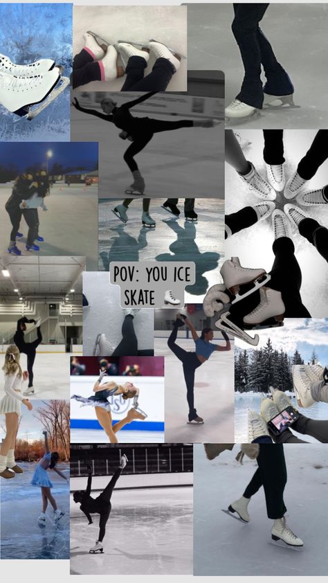 #pov#ice#skating#iceskating#winter#wallpaper Ice Skating Wallpaper, Skating Wallpaper, Ice Skating Beginner, Figure Ice Skates, Winter Wallpaper, Really Funny Memes, Ice Skating, Figure Skating, Skating