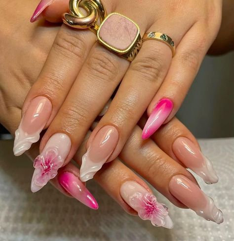 Orchid Nails, 3d Flower Nails, Nail Board, Easy Nails, Summery Nails, Soft Nails, Nail Swag, Nailed It, Luxury Nails