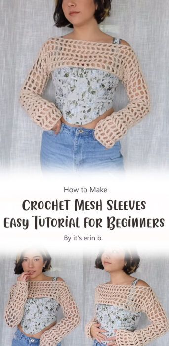 Crochet Pattern Long Sleeve Top, Crochet Top With Long Sleeves, Beginner Crochet Shrug Patterns Free, Crochet Bolero Top Pattern, Crochet Mesh Bolero Pattern, Long Sleeve Crochet Crop Top Pattern, How To Crochet A Cropped Sweater, Sweater Sleeves Crochet, Free Mesh Top Crochet Pattern