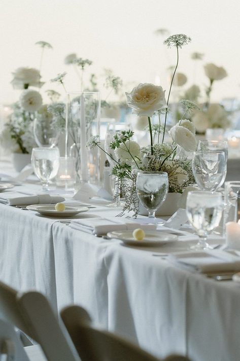 White monochromatic wedding flowers — chic white wedding centerpieces made using dahlias, ranunculus and Playa Blanca roses, and Queen Anne’s Lace. Micro-wedding at Blackhawk Country Club. 

1209 Creative is a contemporary wedding and event florist providing services in the Madison, WI - Chicago, IL - Phoenix, AZ areas. Anthurium Wedding, Chic White Wedding, White Wedding Centerpieces, Monochromatic Wedding, Flower Inspiration, Madison Wisconsin, Wedding Flower Inspiration, White Wedding Flowers, Contemporary Wedding