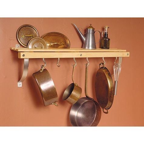 Kitchen island pot rack