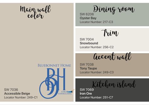 Oyster Bay And Accessible Beige, Accent Colors For Accessible Beige, Accessible Beige Accent Wall, Accesible Beige Color Scheme, Accesible Beige Coordinating Colors, Accessible Beige Color Palette, Accessible Beige, Color Combinations Paint, Accent Wall Colors