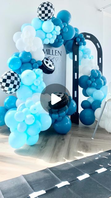 Millen is a Fast One 1st Birthday Race Car theme 🤍💙🖤 We had a blast with this “One” 😉 . . . . .
.
.
.
#feteicons #racecartheme #racecarparty #racecarkidsparty #balloons #racecarcake #bouncehouse #crafts #partyfavors #eventplanner #fastoneparty #twofastparty #georgetownmoms #mississaugamoms #oakvillemoms #vaughanmoms #eventplanner #eventplanners #party #kidsparty #cake #decor #birthdayparty #moms #mom 1st Birthday Race Car Theme, Birthday Race Car Theme, Race Car Cakes, Race Car Themes, Car Theme, Car Party, Race Car Party, First Birthday Themes, Car Themes