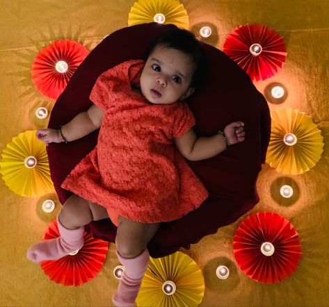 Deepavali Photoshoot Ideas, Diwali Theme Photoshoot For Baby, Deepavali Photoshoot, Diwali Baby Photoshoot Ideas, Diy Birthday Card For Boyfriend, Babies Photoshoot, Diwali Theme, Diwali Photoshoot, Rice Ceremony