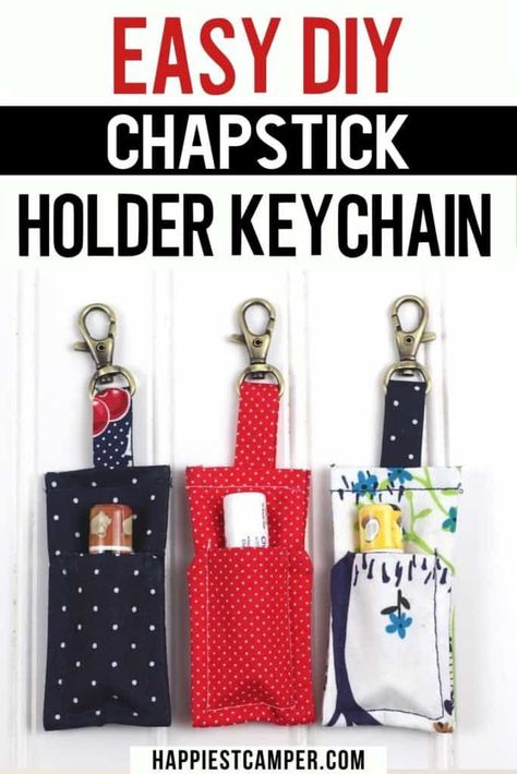 Looking for a convenient way to keep your chapstick handy? This DIY Chapstick Holder Keychain is the perfect solution! With just a few simple steps, you can create a stylish and functional keychain that will hold your chapstick securely in place. Diy Chapstick Holder, Diy Chapstick, Chapstick Holder Keychain, Blessing Bags, Lost You, Sewing Machine Projects, Scrap Material, Beginner Sewing Projects Easy, Sewing Projects For Kids