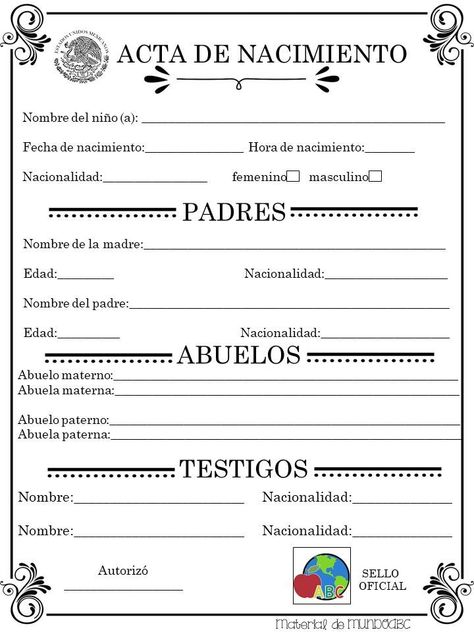 Formato de acta de nacimiento para aprender | Material Educativo Free Dental Implants, Floating Material, Materials Science, Word Free, Bullet Journal School, Excel Templates, Under Pressure, Ms Word, Dental Implants