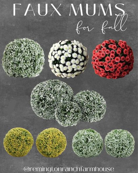 Faux Mums for Fall - Faux greenery - fall greenery - fall Mums #LTKhome Faux Mums, Fall Greenery, Fall Mums, Faux Greenery, Back Porch Ideas, Fall Porch, Back Porch, Porch Ideas, Porch Decorating