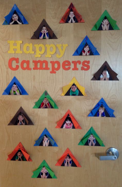 Camp Theme Classroom Decorations, Camp Classroom Decorations, Camp Day Classroom, Diy Tent For Classroom, Nature Theme Bulletin Board Ideas, Tent Classroom Door, Tent In Classroom, Camp Theme Classroom Door, Classroom Decor Camping Theme