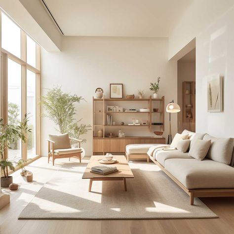 Bringing Muji Style Living Room Elegance into Your Home • 333+ Images • [ArtFacade] Muji Style Living Room, Muji Living Room, Muji Interior Design, Muji Interior, Living Room Japandi, Japanese Living Room, Muji Home, Muji Style, Japandi Living Room