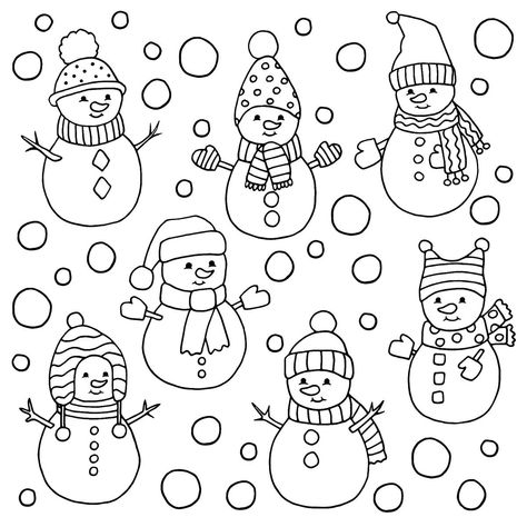 Snowman Coloring Pages for Kids & Adults: 10 Printable Coloring Pages of Snowmen for Winter Fun Snowmen Coloring Pages Free Printable, Snowman Coloring Pages Free Printable, Snowmen Quilts, Snowman Coloring Page, Nutcracker Embroidery, Snowman Coloring, Snowman Coloring Pages, Snowmen Pictures, Printable Snowman