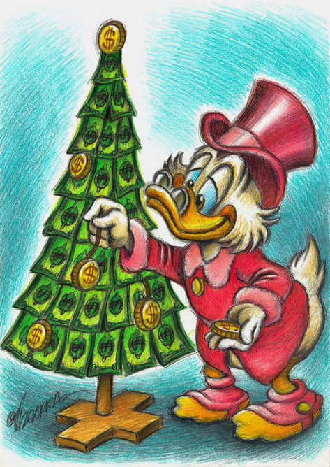 Christmas Cartoons Drawings, Christmas Drawing Cartoon, Christmas Disney Drawings, Disney Christmas Carol, Disney Dudes, Donald Duck Christmas, Dagobert Duck, Hard Drawings, Christmas Cartoon Characters