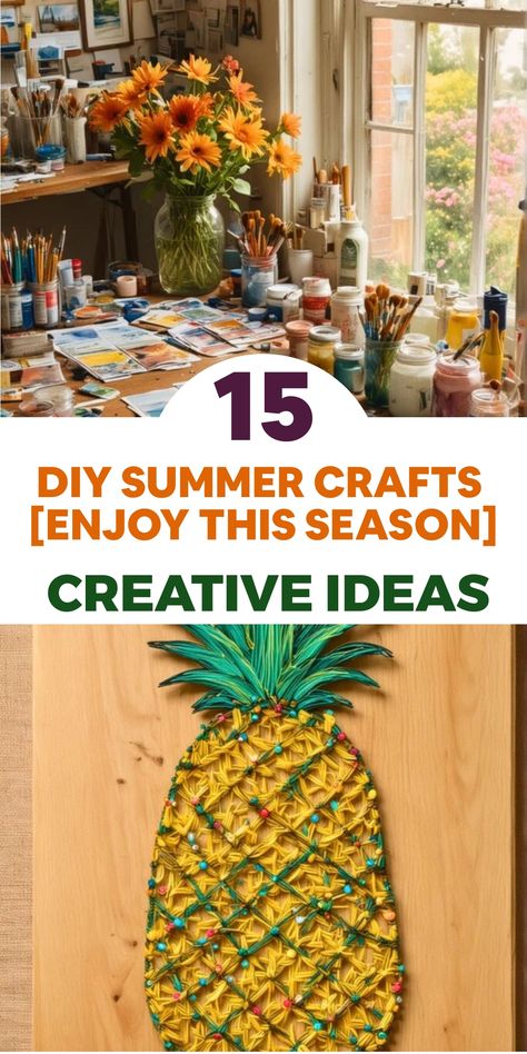 Stay cool this summer with these fun and refreshing DIY projects that will spark your creativity! Experiment with tie-dye techniques to design unique patterns on t-shirts, using a variety of vibrant dyes for a colorful look. Transform old crayons into delightful fruity scented candles by adding essential oils, filling your home with a pleasant aroma. Brighten up your space with a charming paper flower wreath made by crafting different flower shapes to adorn your front door beautifully. Beach Memory Jars, Diy Cat Scratcher, Sand Art Bottles, Leaf Print Art, August Crafts, Diy Cornhole Boards, Yellow Crafts, Mason Jar Lanterns, Hydroponics Diy