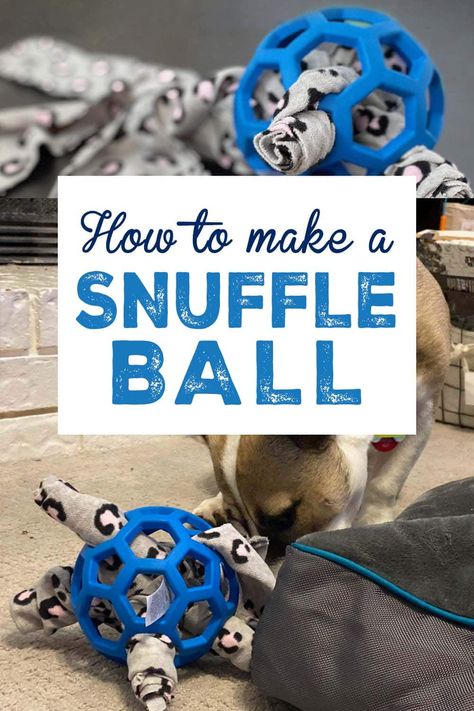 Diy Snuffle Ball Dog Toy, Dog Toys From Old Clothes, Enrichment Toys For Dogs Easy Diy, How To Make A Snuffle Ball, Diy Dog Snuffle Ball, How To Make A Snuffle Ball For Dogs, Diy Snuffle Ball, Homemade Dog Toys For Chewers, Diy Snuffle Ball For Dogs