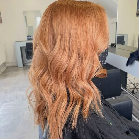 Strawberry Peach Hair Color, Very Light Copper Blonde Hair, 2023 Strawberry Blonde, Light Orange Copper Hair, Copper Hair Color Light, Light Red Orange Hair, Very Light Ginger Hair, Light Blonde Red Hair, Peach Colour Hair