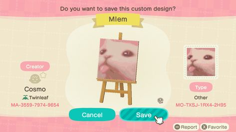 Animal Crossing Flag Designs Qr Code, Cat Flag Animal Crossing, Acnh Cat Flag Design, Animal Crossing Custom Design Flag, Animal Crossing Design Codes Clothes Pink, Hello Kitty Animal Crossing Qr Codes, Cute Design Codes Acnh, Genshin Animal Crossing Outfits, Animal Crossing Codes Flag