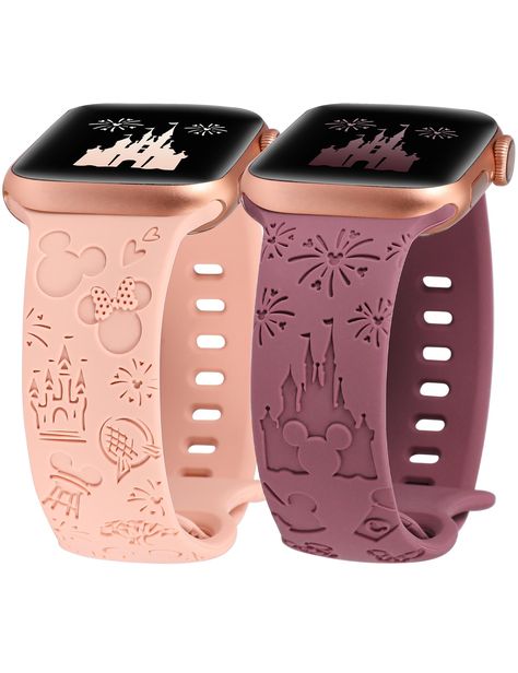 PRICES MAY VARY. 🎀【Cute Cartoon Pattern】New design in 2024, engraved design, super cute appearance. Our stylish iWatch women's bands utilize advanced laser carving craft and are engraved with unique and customized castles, fireworks, ice cream, loving heart patterns, etc. 🎀【Multiple Choices】Two types of different cartoon patterns with different colors give you a different wearing experience and mood. Cute anime patterns bring you more fun! Unique engraved pattern finish turns your iwatch into Cute Apple Watch Bands, Apple Watch Bands Women, Stunning Fashion, Watch Band Bracelet, Loving Heart, Engraved Design, Dressy Fashion, Apple Watch 38mm, 38mm Apple Watch Band