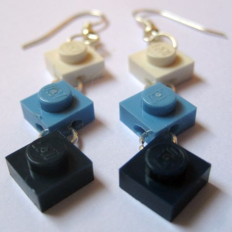 Diy Lego Earrings, Lego Earrings, Lego Jewelry, Lego Wedding, Dremel Crafts, Diy Lego, Dremel Accessories, Lego Craft, Lego Projects