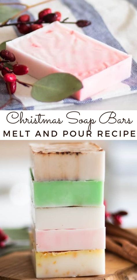 Melt And Pour Soap Scents, Clear Melt And Pour Soap Ideas, Christmas Melt And Pour Soap Ideas, Soap Scents Combinations, Soap Recipes Melt And Pour, Christmas Soap Diy, Christmas Soap Recipes, Bars For Christmas, Natural Soap Making Recipes