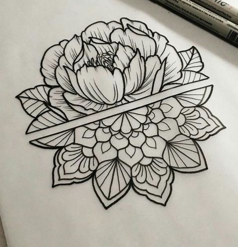 Geometric Mandala Tattoo, Up Tattoo, Tattoos Geometric, Mandala Tattoo Design, Old Tattoos, Knee Tattoo, Mandala Tattoo, Tattoo Design Drawings, Tattoo Stencils