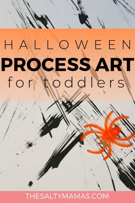 Halloween Prek Art, Halloween Art For Toddlers, Process Art For Toddlers, Process Art Ideas, Art Projects For Toddlers, Projects For Toddlers, Process Art Preschool, Halloween Lesson Plans, Art For Toddlers