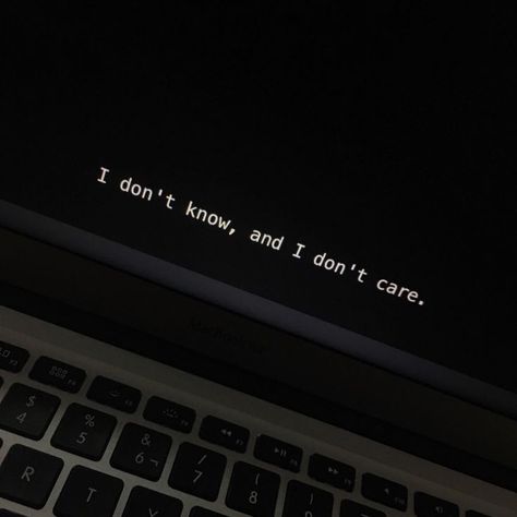 I Don't Care Aesthetic, Don't Care Aesthetic, Laptop Aesthetic Dark, Quotes Wallpaper Laptop, Aesthetic Quote, Dope Quotes, Care Aesthetic, Care Care, Black Aesthetic Wallpaper