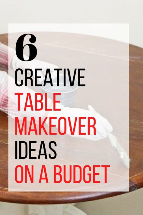 Update your dining table on a budget with these quick and easy table makeover ideas. If you have an old thrift store dining table to upgrade or a round table that you want to make over check out these farmhouse before and after table upcycles. #hometalk Refurbished Dining Room Table Ideas, Small Table Makeover Diy, Old Table Makeover Diy Projects, Upcycle Dining Table, Diy Table Top Ideas, Laundry Room Small Space, Upcycled Dining Table, Table Top Redo, Repurposed Dining Table