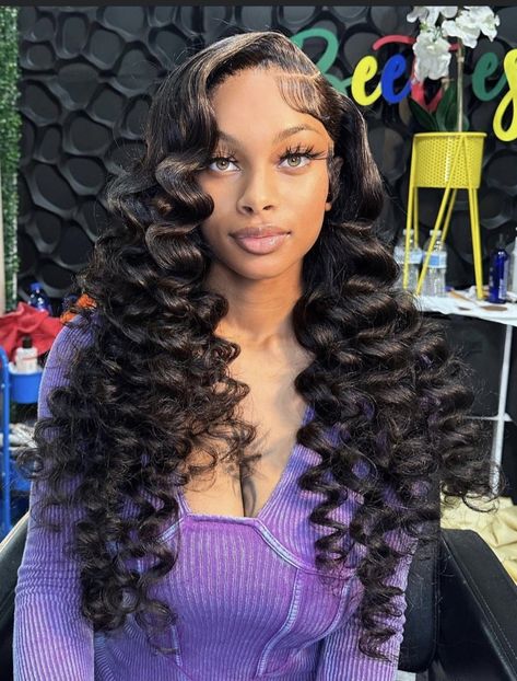 Long Wavy Curly Hair, Braided Hairstyles For Black Women Cornrows, Frontal Wig Hairstyles, Big Box Braids Hairstyles, Crimped Hair, Loose Waves Hair, Bridal Hair Updo, Protective Hairstyles Braids, Hair Twist Styles