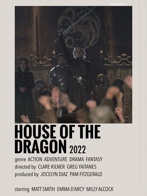 House Of The Dragon Poster, Dragon Poster, Mini Polaroid, Dragon Movies, House Of The Dragon, Movie Posters Minimalist, Picture Collage Wall, House Of Dragons, Movie Posters Vintage