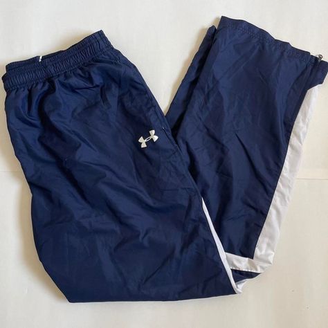 Vintage Windbreaker Pants ✦ Open To All Offers ✦ Free Shipping Bundle Measurements: Like New Condition. No Flaws Vintage Mens Under Armour Windbreaker Tracksuit Pants Sportswear Navy Blue/White XL Regular Fit. Good For Lounging & Athletic Wear. Under Armour Logo Left Side With White Stripes Both Sides. Two Pockets + Zippers Near Bottom ——— TAGS ——— #Vintage #UnderArmour #Windbreaker #Athletic #Tracksuit Vintage Athletic Wear, Windbreaker Tracksuit, Windbreaker Pants, Tracksuit Pants, Graduation Dresses, Vintage Windbreaker, Stylish Clothes For Women, Navy Pants, New Wardrobe