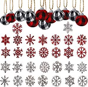 Christmas Buffalo Plaid Decor, Christmas Tree Party, Display Tree, Buffalo Plaid Fabric, Buffalo Plaid Christmas Decor, Christmas Buffalo Plaid, Wood Snowflake, Christmas Snowflakes Ornaments, Buffalo Plaid Decor