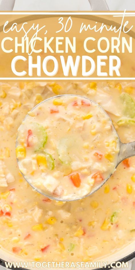 Quick Corn Chowder, Chicken And Creamed Corn, Corn Chowder With Evaporated Milk, Easy Chicken And Corn Chowder, Creamed Corn Soup Recipes, What To Do With Creamed Corn, Creamy Chicken And Corn Soup, Corn Chowder With Creamed Corn, Recipes Using Canned Creamed Corn