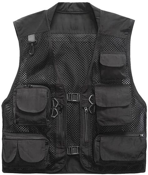 Black Tactical Vest, Military Tactical Vest, Photography Vest, Fly Fishing Photography, Multi Pocket Vest, Mens Vest Fashion, Fishing Photography, Hunting Vest, Fishing Vest