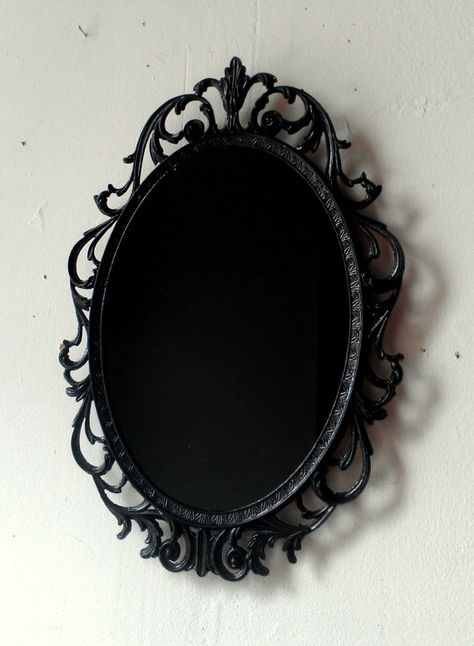 Black Scrying Mirror in Ornate Vintage Oval Frame 12 by 8 Black Scrying Mirror, Vintage Oval Frame, Mirror Tattoo, Mirror Tattoos, Scrying Mirror, Samhain Halloween, Witch Diy, Fortune Telling, Black Acrylic