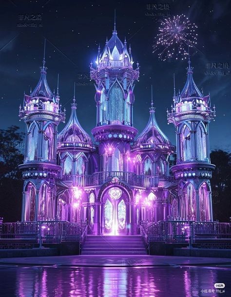 Château Disney, Magic Places Fantasy Dreams, Purple Castle, Purple Palace, Castle Wallpaper, Crystal Kingdom, Elegant Living Room Design, Phone Background Patterns, Beautiful Butterflies Art