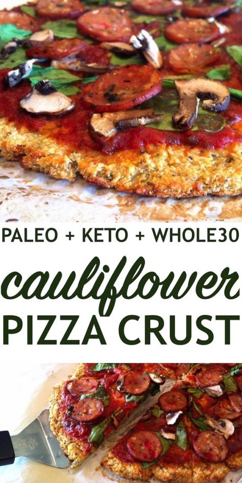 Keto Whole 30, Healthy Pizza Crust, Tartiflette Recipe, Pizza Vegana, Paleo Cauliflower, Paleo Pizza, Cauliflower Pizza Crust, Boiled Egg Diet Plan, Diner Recept