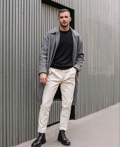 Grey Overshirt Men Outfit, Grey Overshirt Outfit, Overshirt Men Outfit, Overshirt Outfit, Overshirt Men, Fashion Guys, Minimal Wardrobe, Health Professional, Coat Outfit