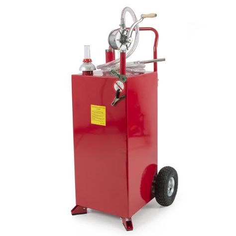 ARKSEN© 30 Gallon Portable Fuel Transfer Gas Can Caddy Storage Tank - Red Containers For Sale, Gas Cans, Gas Pumps, Fuel Gas, Gasoline Engine, Diesel Fuel, Fire Extinguisher, Farm Equipment, Gas Tanks