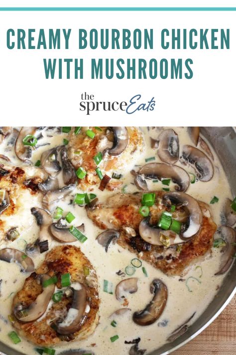 Burbon Chicken Sauce, Saucy Bourbon Chicken, Creamy Bourbon Chicken With Mushrooms, Maple Bourbon Chicken And Rice, Bourbon Cream Sauce, Bourbon Chicken Allrecipes, Easy Bourbon Chicken, Burbon Chicken, Mushroom Sauce For Chicken