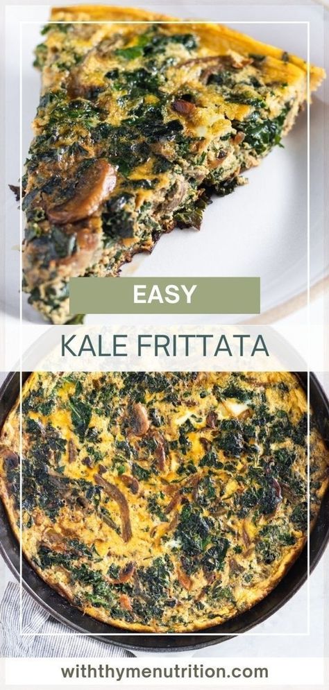 If you’re looking for new healthy breakfast inspiration, look no further because we have you covered with this high-protein kale mushroom frittata! Nutrient-rich and so easy to make, the whole family will love this meal. Kale Mushroom Recipe, Dairy Free Frittata, Kale Frittata, Kale Mushroom, Mushroom Kale, Mushroom Frittata, Eggs And Mushrooms, Meal Rotation, How To Cook Kale