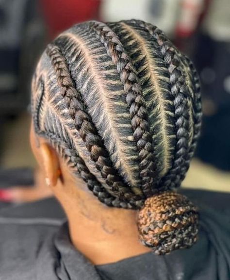 Straight and Wavy Stitch Braids Black Braided Updo, Short Black Natural Hairstyles, Cornrow Ponytail, Natural Braided Hairstyles, Short Box Braids Hairstyles, Braided Bun Hairstyles, Feed In Braids Hairstyles, Feed In Braid, Braided Cornrow Hairstyles